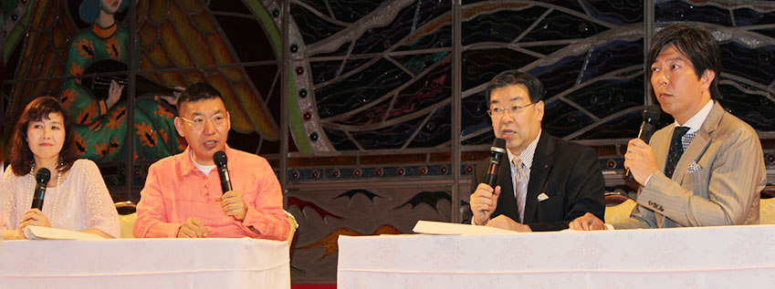 「地域包括ケア3大プロジェクト」について語る山田啓二京都府知事
