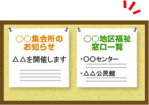 掲示板での案内